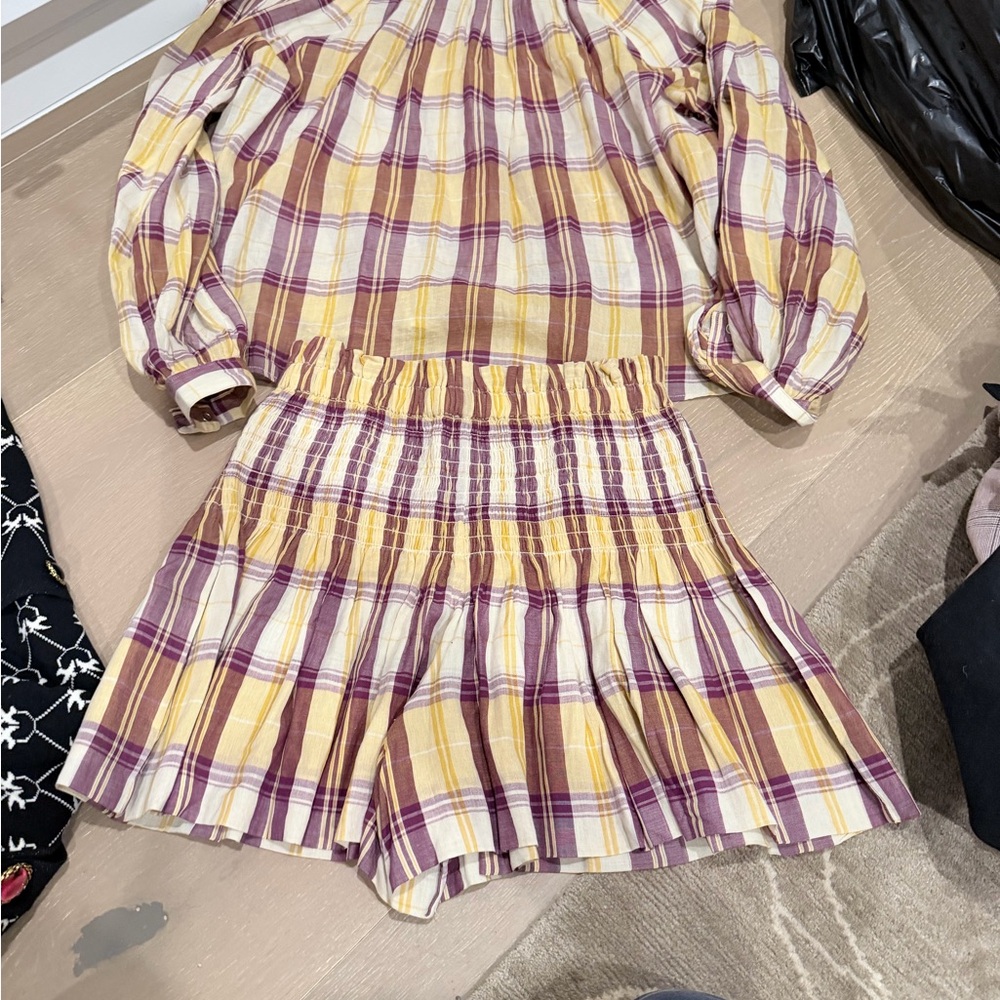Isabel Marant Multicolor Plaid Shirt and Shorts Set - Picture 5 of 6